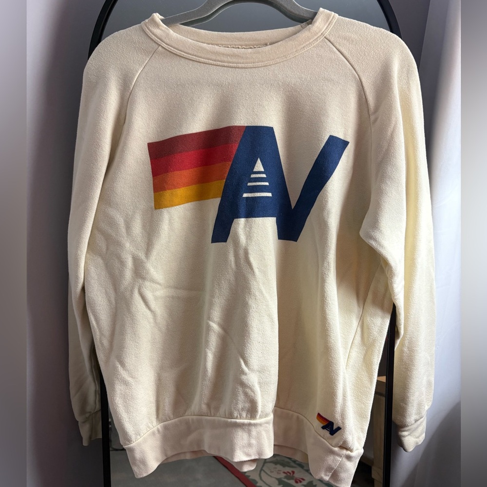 Aviator Nation Cream Logo Sweatshirt